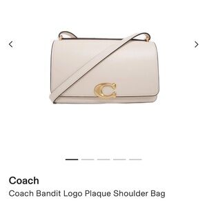 Coach bandit logo plaque shoulder bag